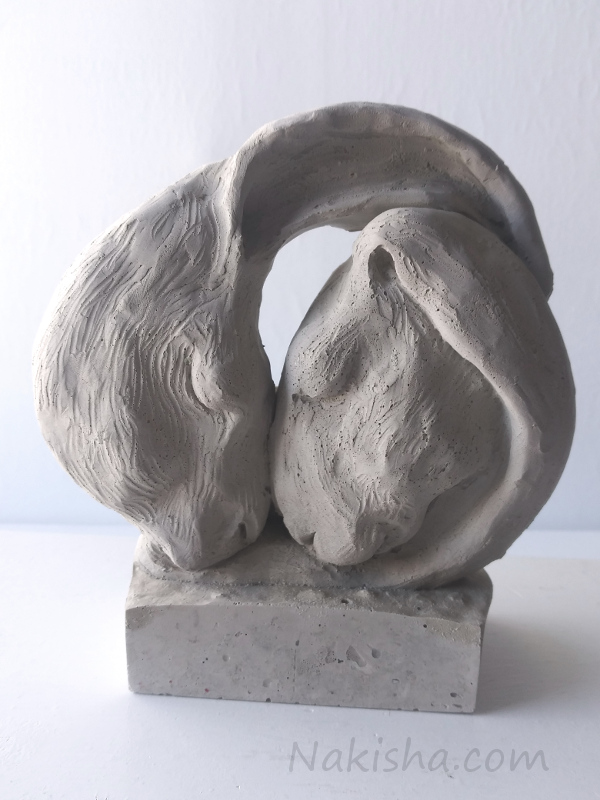 Concrete Rabbit Sculpture by Nakisha