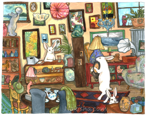 Antiquing, Painting by Nakisha
