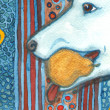 Blue Dog and  Pear, 2018