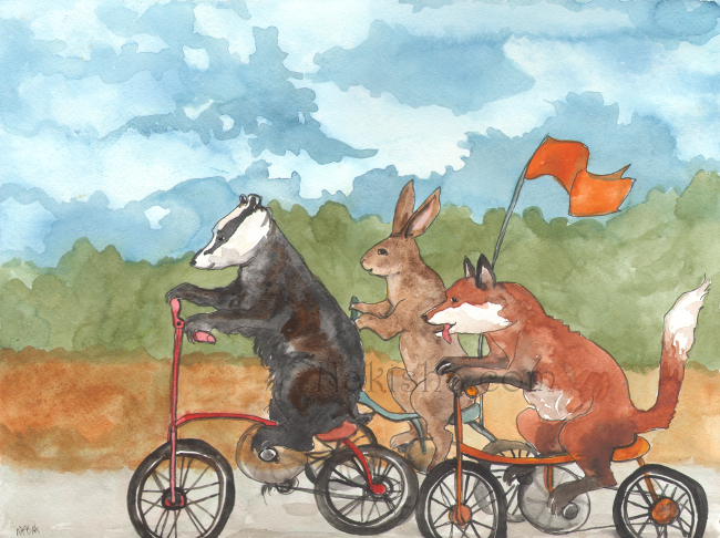 Bike Race, Painting by Nakisha