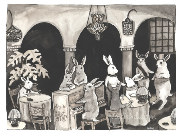 Casabunny, Painting by Nakisha