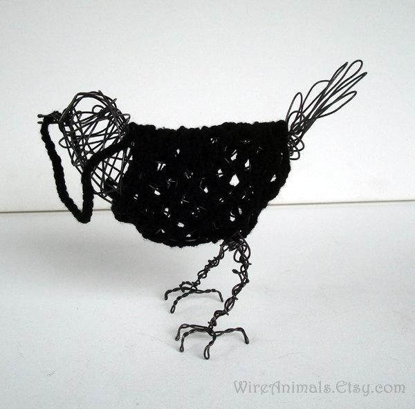 Crochet Bird Sculpture