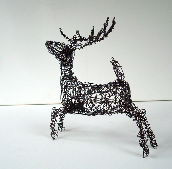 Leaping Elk sculpture by Nakisha