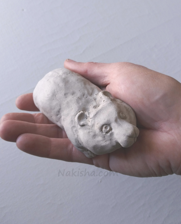 Concrete Hamster Sculpture by Nakisha
