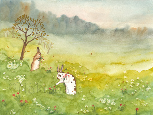 In the Meadow - Painting by Nakisha
