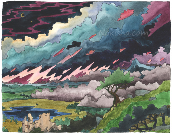 landscape from Nakisha's Oracle, Painting by Nakisha