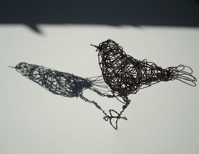 Misha Wire Bird Sculpture by Nakisha