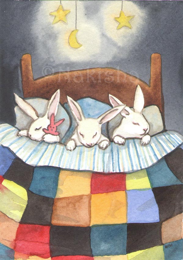Original Rabbit Painting by Nakisha Nakiisha.com