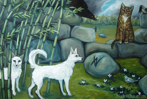 Winter and Ebi and Emily -Painting