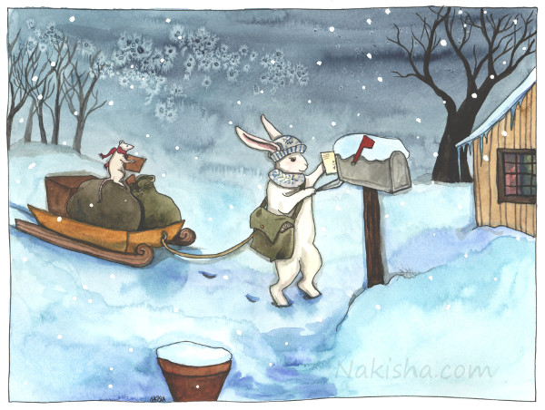 Winter Delivery, Painting by Nakisha