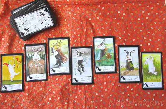 Seven card Spread the Rabbit Tarot